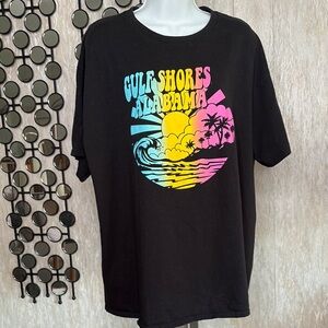 Delta Black T-Shirt with Gulf Shores Graphic